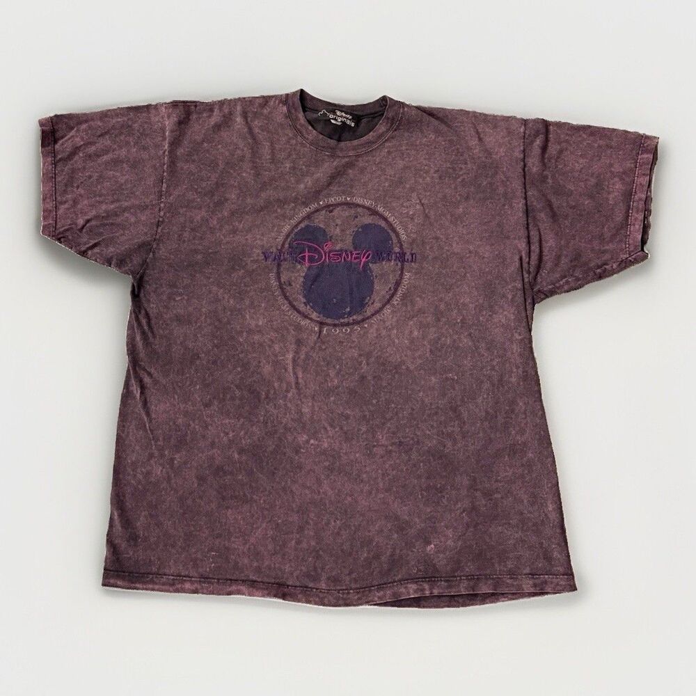 Vintage 1995 Walt Disney World T Shirt L/XL Disney Originals USA Acid Wash 90s